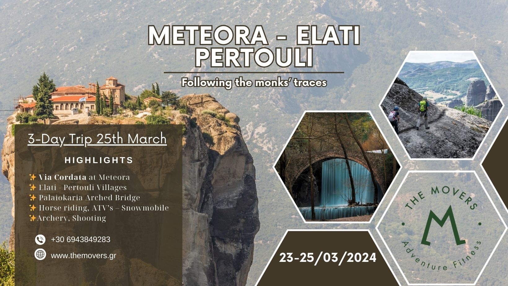 Read more about the article Meteora, Elati, Pertouli: In the footsteps of monks 23-25/03/2024